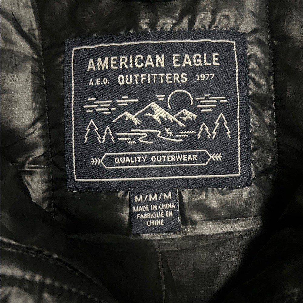 American Eagle Puffer Vest Size S Black Lightweight Preppy Outdoor Gorpcore - Picture 4 of 13